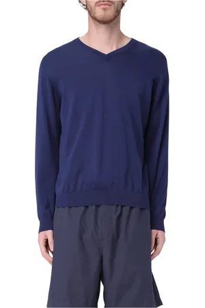 DRUMOHR Strik, Herre, Blå, L, V Neck Sweater