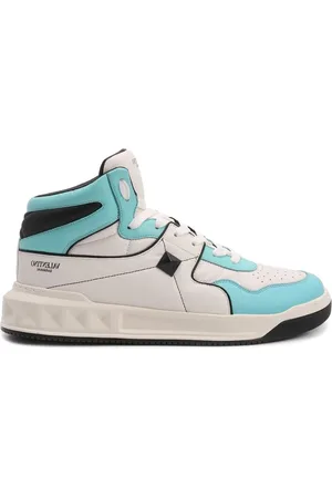 VALENTINO GARAVANI Sko, Herre, Flerfarvet, 42 1/2 EU, Uld, Hvide Sneakers One-Stud High-Top Sko