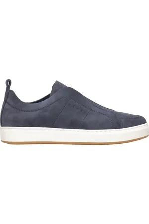 Hogan Sko, Herre, Blå, 41 EU, Læder, Blå Ruskind Sneakers med Hukommelsesskum