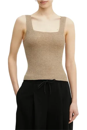 Twin-Set Top, Dame, Gul, S, Linned, Linnedstrik Top