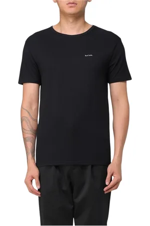Paul Smith Top, Herre, Sort, 2XL, Uld, Multifarvet Crew Neck T-Shirt