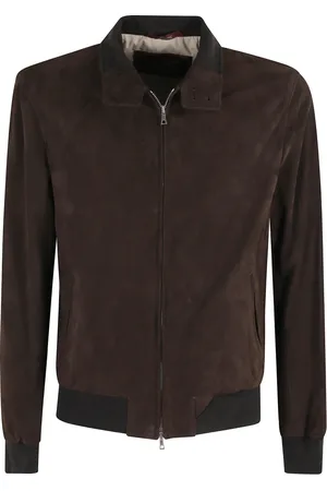 STEWART Jakke, Herre, Brun, XL, Suede, Suede Jakke Brun Lynlåslukning