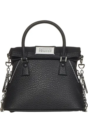 Maison Margiela Taske, Dame, Sort, ONE SIZE, Uld, Sort Skuldertaske med Kæderem