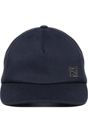 Fendi Tilbehør, Herre, Blå, ONE SIZE, Blå Baseballkasket Made in Italy