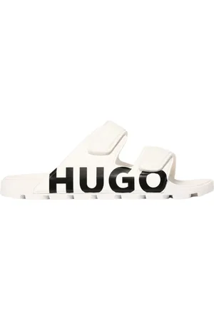 HUGO BOSS Sko, Herre, Hvid, 41 EU, Sorte Afslappede Sandaler til Mænd
