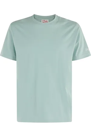 MC2 SAINT BARTH Top, Herre, Grøn, 2XL, Bomuld, Grøn Ribbet Crew Neck Kortærmet T-Shirt