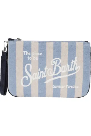 MC2 SAINT BARTH Taske, Dame, Blå, ONE SIZE, Bomuld, Parisisk Svamp Clutch i Bomuld
