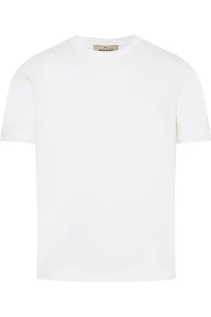 Gran Sasso Top, Herre, Hvid, XL, Bomuld, Italiensk bomulds T-shirt
