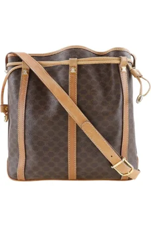 Céline Pre-owned, Dame, Brun, ONE SIZE, Uld, Pre-owned Canvas crossbody-tasker