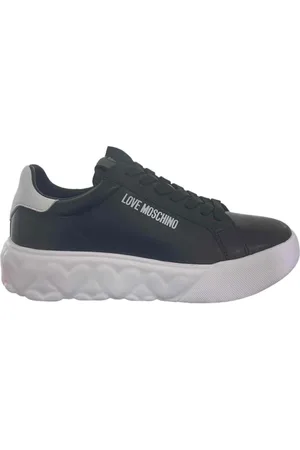 Moschino Sko, Dame, Sort, 36 EU, Uld, Hjerte Sneakers i Hvid