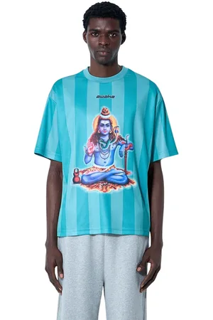 AWAKE NY Top, Herre, Flerfarvet, 2XL, Bomuld, Bomuld Jersey Logo Motif T-Shirt