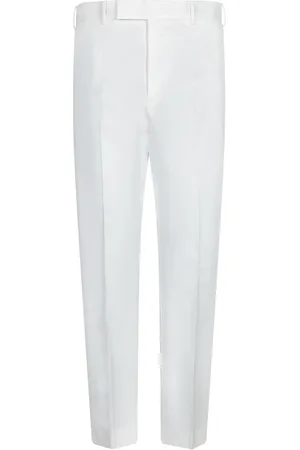 PT Torino Bukser, Herre, Hvid, XL, Bomuld, Hvide bomuldstwill slim fit bukser