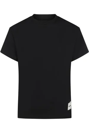 Jil Sander Top, Herre, Sort, L, Bomuld, Bomuld T-shirt med mærkemonogram