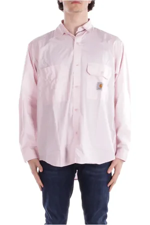 Carhartt Skjorte, Herre, Lyserød, M, Bomuld, Logo Front Pocket Button Front Shirt
