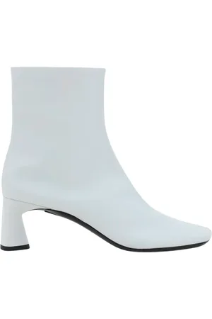 Balenciaga Sko, Dame, Hvid, 36 EU, Læder, Hvide Læder Ankelstøvler