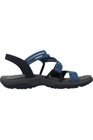 Skechers Sko, Dame, Blå, 41 EU, Slim Reggae Flade Sandaler