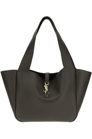 Saint Laurent Taske, Dame, Brun, ONE SIZE, Uld, Ikonisk YSL Logo Læder Skuldertaske