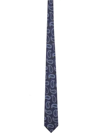 Etro Tilbehør, Herre, Blå, ONE SIZE, Paisley Jacquard Silkeslips
