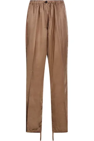 DRIES VAN NOTEN Bukser, Dame, Brun, M, Røg Regular Fit Casual Bukser