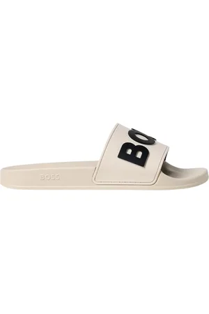 HUGO BOSS Sko, Herre, , 45 EU, Hvide Afslappede Sandaler