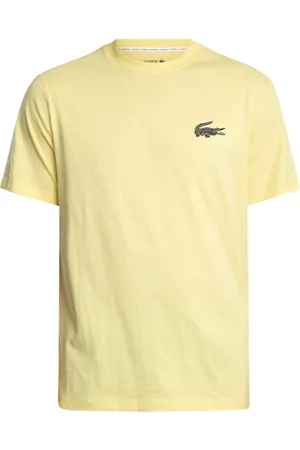 Lacoste Top, Herre, Gul, L, Bomuld, Gul Logo Bomuld T-shirt