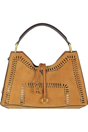 Gianni chiarini Taske, Dame, Brun, ONE SIZE, Uld, Skindtaske med perforerede detaljer Aurora model