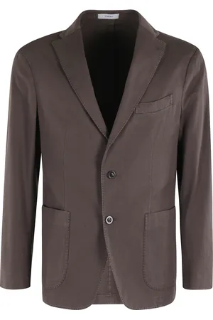 Boglioli Jakke, Herre, Brun, M, Bomuld, Brun Bomuldsblazer med Revers