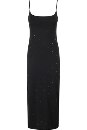 MC2 SAINT BARTH Kjole, Dame, Sort, M, Sort Bodycon Kjole med Rhinsten
