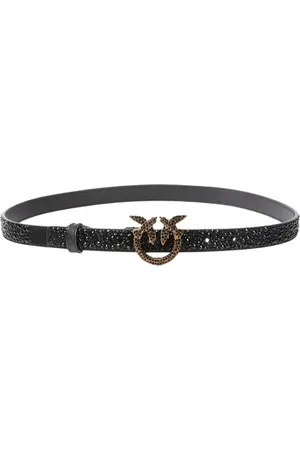 Pinko Tilbehør, Dame, Sort, L, Love Berry H2 Bælte