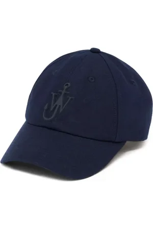 J.W.Anderson Tilbehør, Herre, Blå, ONE SIZE, Bomuld, Blå Baseballkasket med Ankerlogo