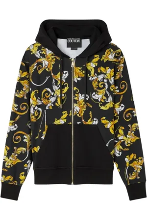 VERSACE Sweathshirts & Hoodies, Herre, Flerfarvet, M, Bomuld, Innovativ Lynlåstrøje 78Gai3Z1 Fs189