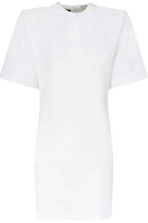 Pinko Kjole, Dame, Hvid, XS, Bomuld, Elegant Jerson Kjole