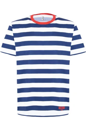 Moschino Top, Herre, Flerfarvet, M, Uld, Stilfulde Logo T-shirts og Polos