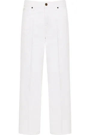 Jacob Cohen Jeans, Dame, Hvid, W27, Bomuld, Bomuld bukser med 5 lommer