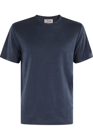 MC2 SAINT BARTH Top, Herre, Blå, 2XL, Linned, Navy Linned T-Shirt Ecstasea