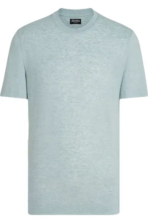 Ermenegildo Zegna Top, Herre, Grøn, 2XL, Linned, Linned T-shirt
