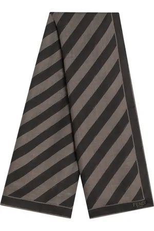 Fendi Tilbehør, Herre, Brun, ONE SIZE, Uld, Stilfuldt Silketørklæde til Moderigtigt Look
