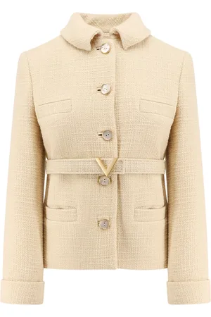 VALENTINO Jakke, Dame, , M, Uld, Uld Blazer med Læder Bælte