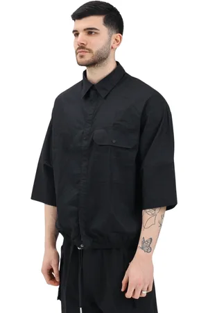 Armani Exchange Skjorte, Herre, Sort, M, Uld, Moderne Sort Kortærmet Skjorte
