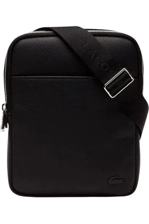 Lacoste Taske, Herre, Sort, ONE SIZE, Bomuld, Kompakt Coated Canvas Crossbody Taske