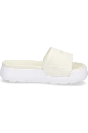 PUMA Sko, Dame, Flerfarvet, 37 EU, Læder, Grå Slide Sandaler til Sommeren