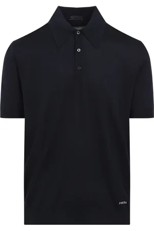Prada Top, Herre, Blå, M, Blå Polo Skjorte Elegant Stil