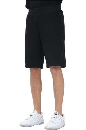 EA7 Shorts, Herre, Sort, 3XL, Bomuld, Sporty Sort Sidelukning Shorts