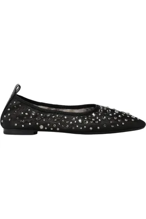 Tory Burch Sko, Dame, Sort, 38 EU, Læder, Beige Mesh Ballet Flats