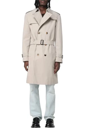 Burberry Frakke, Herre, Grå, XL, Bomuld, Tidløs Klassisk Trenchcoat