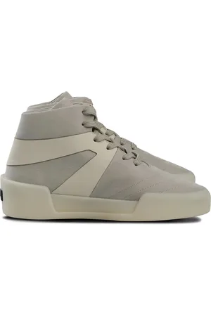 FEAR OF GOD Sko, Herre, Grå, 40 EU, Læder, Grå Snøresneaker med Logo