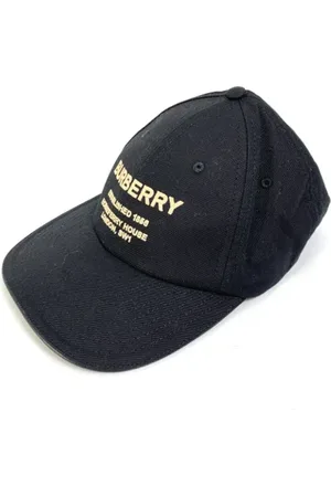 Burberry Pre-owned, Dame, Sort, ONE SIZE, Bomuld, Pre-owned Bomuld hatte