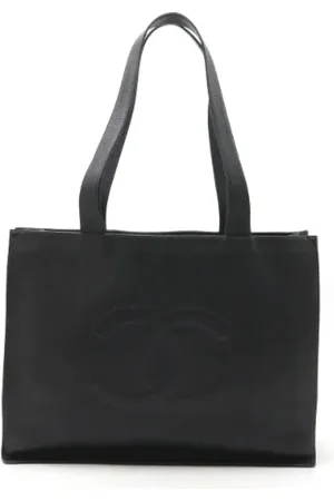 CHANEL Pre-owned, Dame, Sort, ONE SIZE, Tyl, Pre-owned Laeder totes