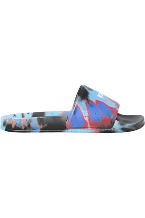 Msgm Sko, Herre, Flerfarvet, 39 EU, Uld, TieDye Mønster Gummislides Sandaler