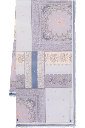 ZIMMERMANN Tilbehør, Dame, Flerfarvet, ONE SIZE, Uld, Periwinkle Blå Blomstret Strandtøj Rektangel